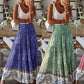 Women High Waist Floral Maxi Skirt