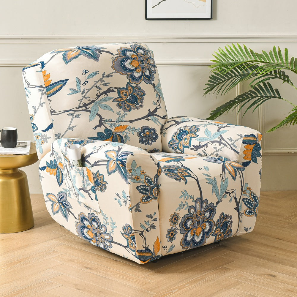 Stretch Recliner Cover-Big Flower