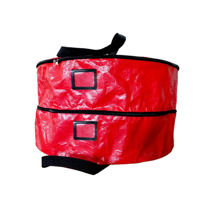 Double-layer Christmas wreath storage bag-Red