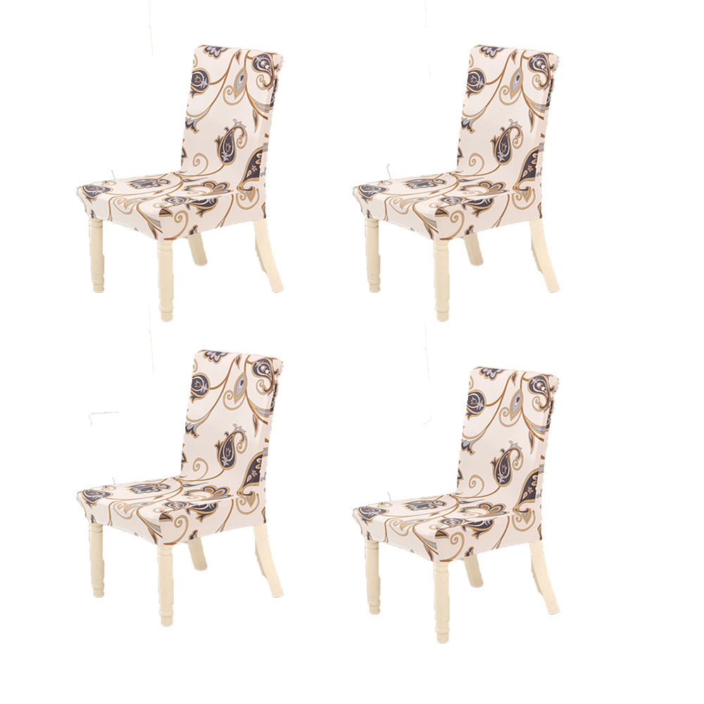 4Pcs Printed Stretchable Chair Cover