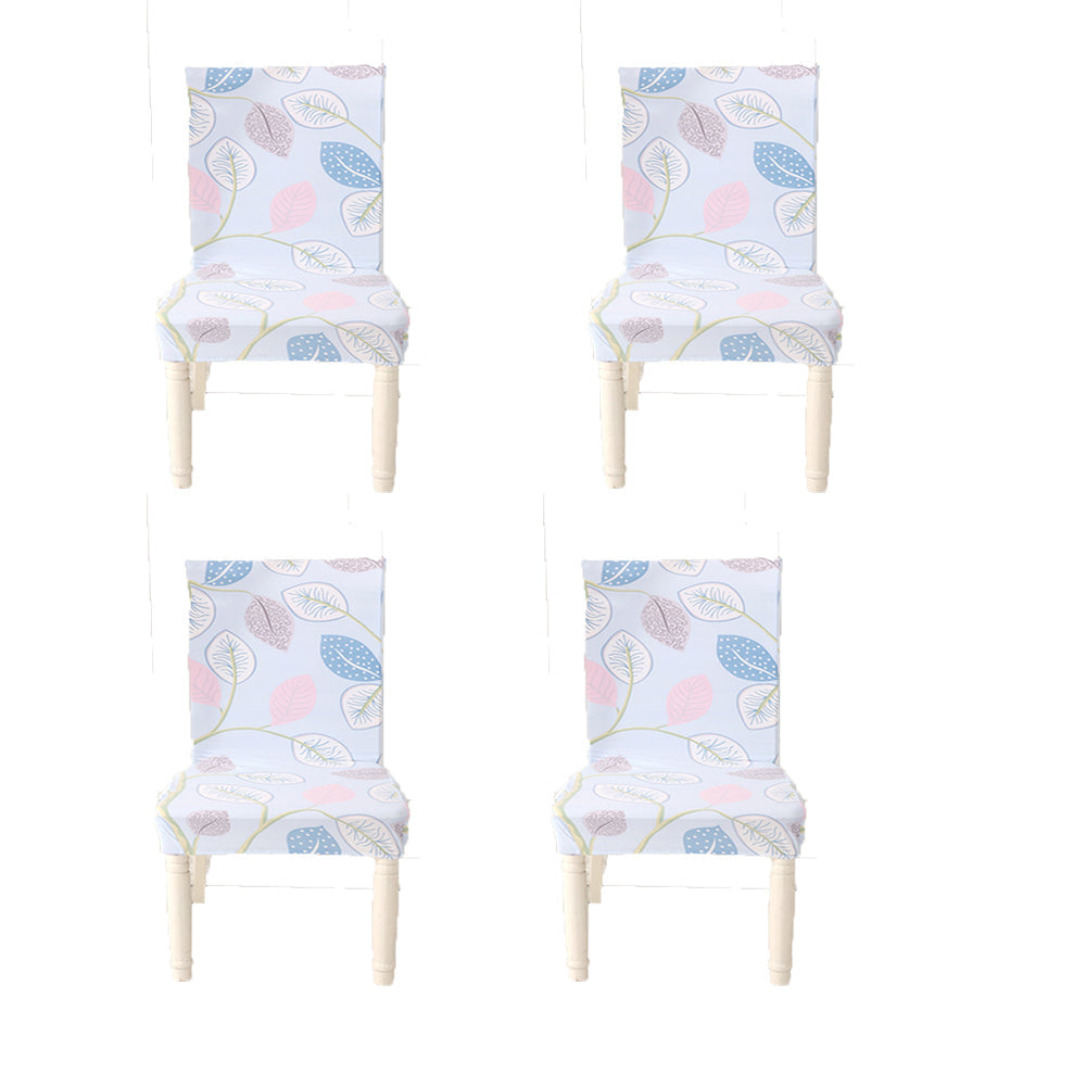 4Pcs Printed Stretchable Chair Cover