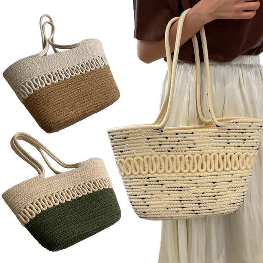 Women Straw Summer Beach Bags Tote Bag Hobo Woven Shoulder Bags