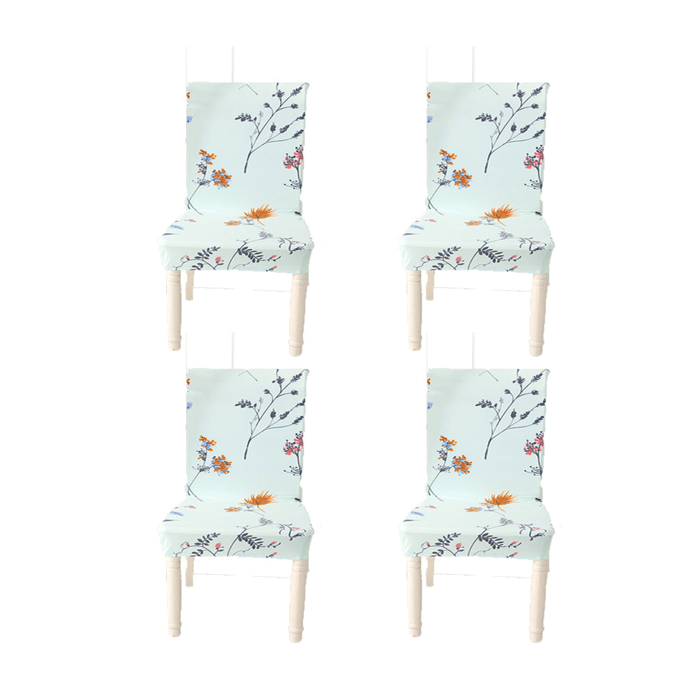 4Pcs Printed Stretchable Chair Cover