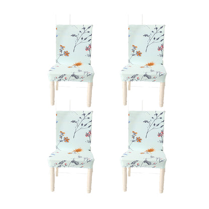 4Pcs Printed Stretchable Chair Cover